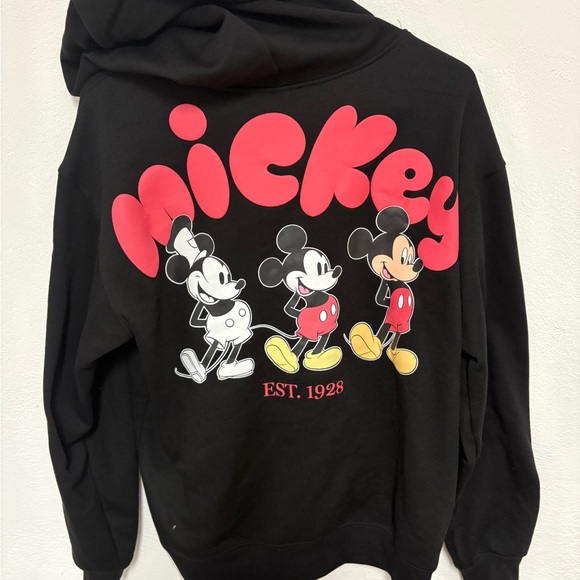 Disney Black Zip-Up Hoodie with 1928 and True Original Design - Picture 2 of 3